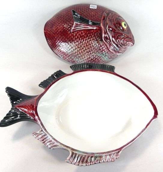 TWO FISH SERVING DISHES
