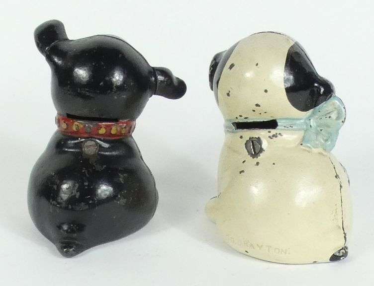 2 CAST IRON COIN BANKS
