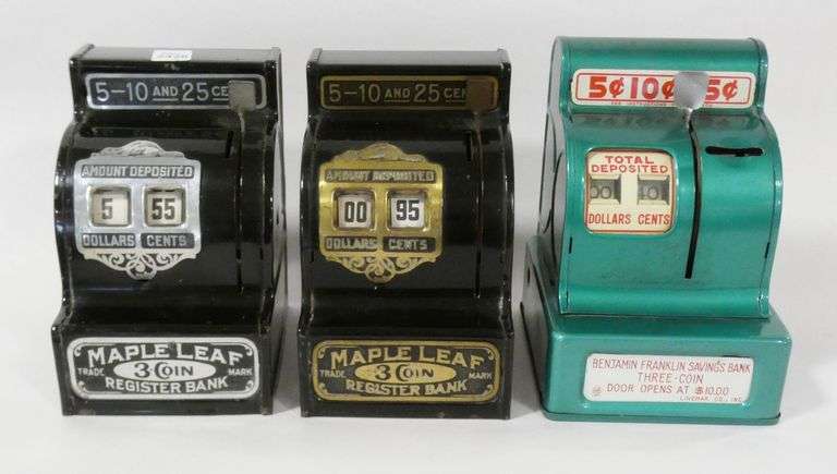 3 CASH REGISTER BANKS