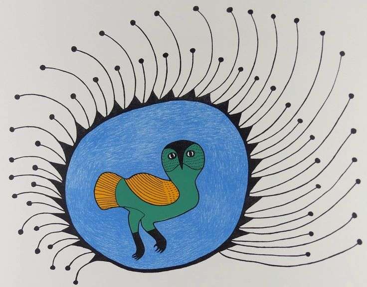 NINGEEUGA OSHUITOQ LITHOGRAPH