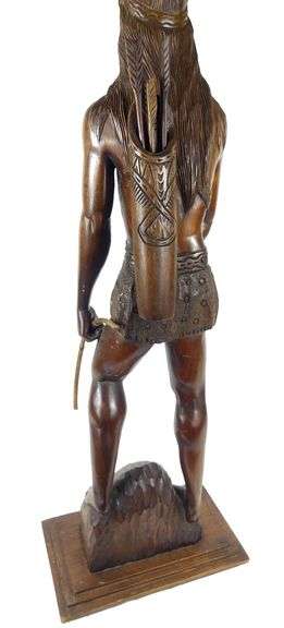 HAND-CARVED WOOD FIGURE