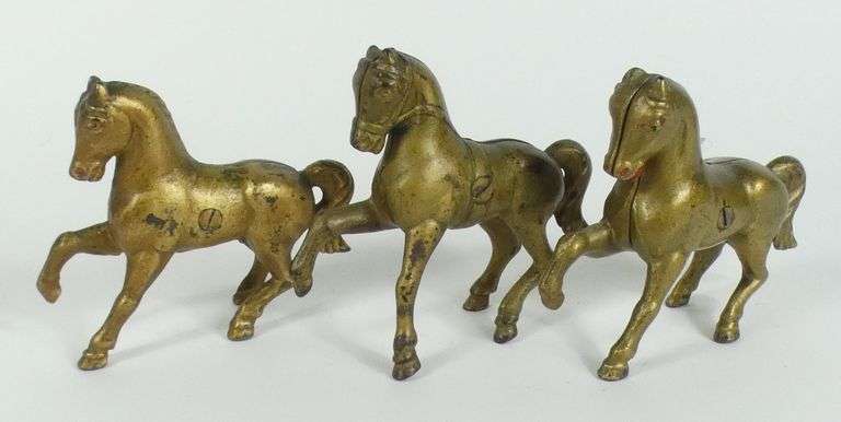 3 CAST IRON COIN BANKS