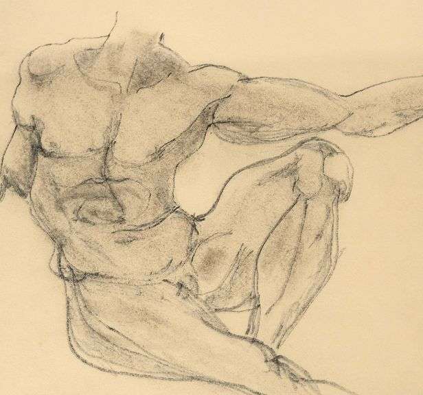 3 IAN TROWELL NUDE SKETCHES