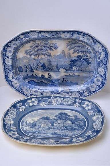 TWO ANTIQUE PLATTERS
