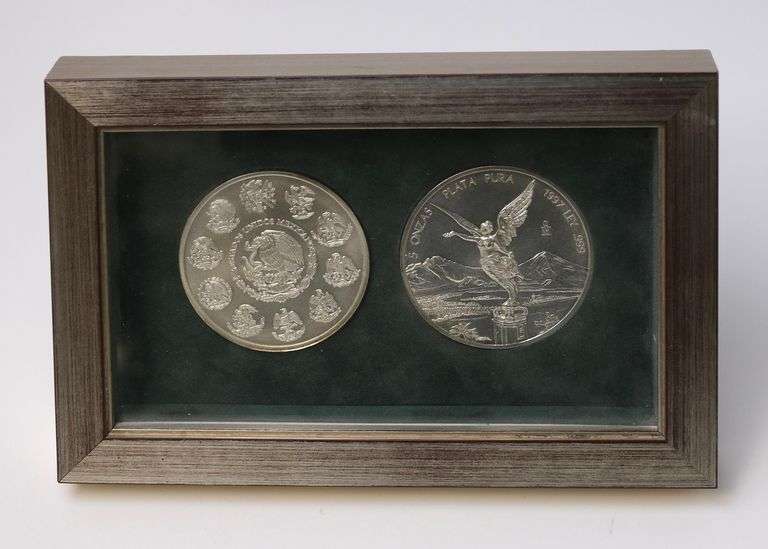 TWO .999 SILVER 5OZ COINS