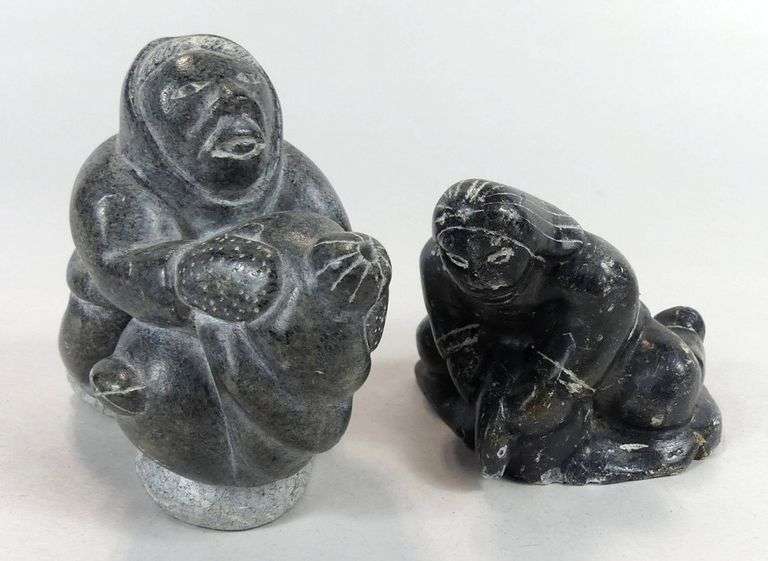 TWO INUIT STONE CARVINGS