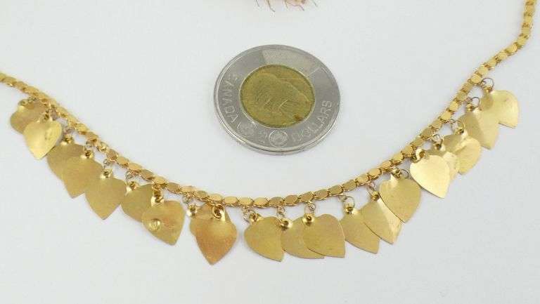 "HEART" MOTIF GOLD NECKLACE