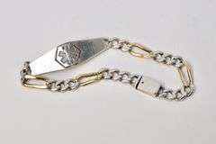 14K AND STERLING MEDIC ALERT BRACELET