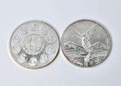 TWO .999 SILVER 5OZ COINS