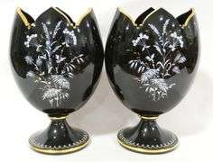 PAIR OF RARE MARY GREGORY VASES