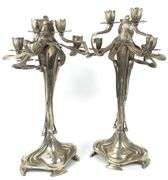 PAIR ART NOUVEAU CANDELABRA