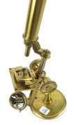 19TH CENTURY W. MARRATT BRASS MICROSCOPE