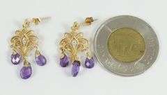 PAIR AMETHYST EARRINGS