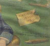 FRAMED ANTIQUE "SMOKING" ADVERTISEMENT