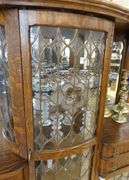 EXCEPTIONAL MCLAGAN LEAD GLASS WALL CABINET