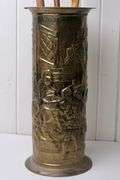 UMBRELLA STAND, WALKING STICKS AND HORN
