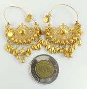 PAIR ORNATE GOLD EARRINGS