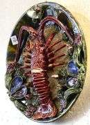 MAJOLICA PALISSEY POTTERY "LOBSTER" WALL PLATE