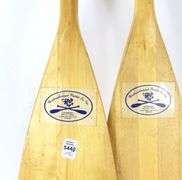 PAIR WOODEN CANOE PADDLES