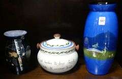 THREE PIECES OF TORQUAY WARE POTTERY