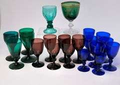 ANTIQUE COLOURED GLASSES