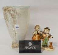 BESWICK FIGURINES, VASE AND SIGN
