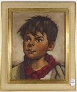 PAIR LUIGI ALMATO PORTRAIT OILS