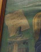 FRAMED ANTIQUE "SMOKING" ADVERTISEMENT