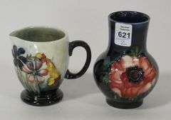 TWO PIECES OF MOORCROFT POTTERY