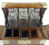 ANTIQUE TANTALUS & DRY BAR