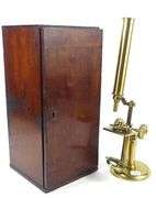 19TH CENTURY W. MARRATT BRASS MICROSCOPE