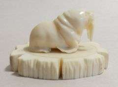 TWO IVORY CARVINGS