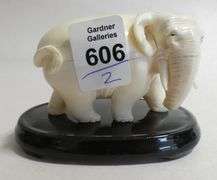 TWO IVORY CARVINGS
