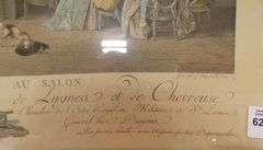 18TH CENTURY FRENCH COLOURED ENGRAVING