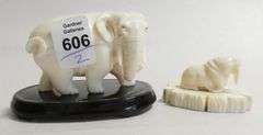 TWO IVORY CARVINGS