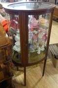 ENGLISH MAHOGANY VITRINE CABINET