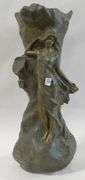 LARGE ART NOUVEAU SPELTER VASE