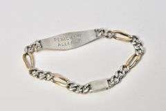 14K AND STERLING MEDIC ALERT BRACELET