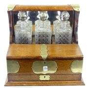 ANTIQUE TANTALUS & DRY BAR