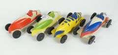 4 RUBBER RACE CARS