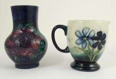 TWO PIECES OF MOORCROFT POTTERY