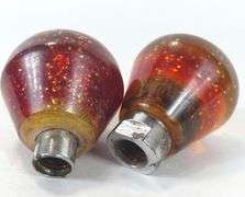 TWO RETRO "COSMIC SPACE" GEAR SHIFT KNOBS