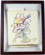 JEAN DUBUFFET (ATTRIBUTED) DRAWING & BOOKLET