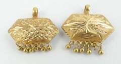 PAIR GOLD EARRINGS/PENDANTS