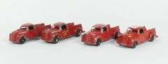 4 LONDON TOY FIRE TRUCKS