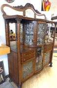 EXCEPTIONAL MCLAGAN LEAD GLASS WALL CABINET