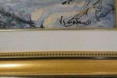 FRAMED "WINTER LANDSCAPE" OIL PAINTING