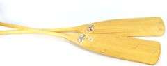 PAIR WOODEN CANOE PADDLES