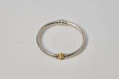 STERLING AND GOLD BANGLE
