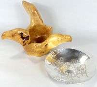 INDIGENOUS BOWL & SILVERPLATED DISH